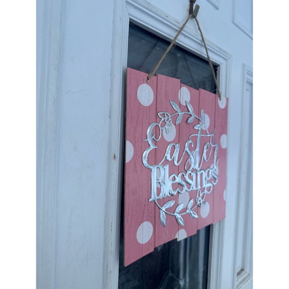 Easter Blessings Hanging Sign Spring Wall Front Door Porch Decor - Picture 4 of 5